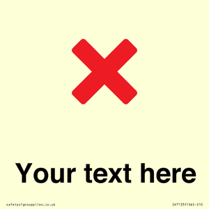 Custom plain background, red cross sign